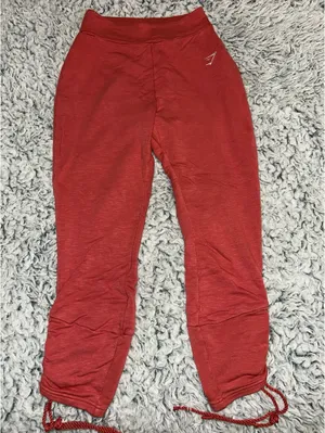 Gymshark Lounge Joggers Coral/Reddish Color With Drawstrings thumbnail 1