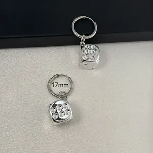 Dice Dangle Drop Earrings for Men Women Streetwear Hip Hop Punk Unisex Style thumbnail 2