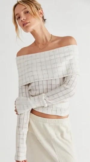 We The Free Snow Bunny Girlfriend Off Shoulder Top Womens small thumbnail 1