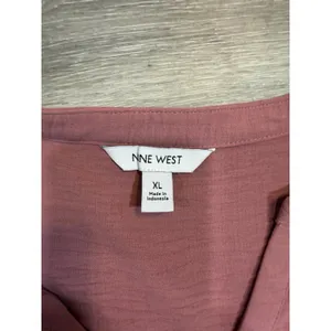 Nine West XL Dusty Rose Tiered Babydoll Tunic Dress Boho Flowy Long Sleeve thumbnail 7