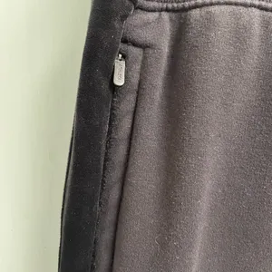 Athleta Retroplush Sweatpants Velour Trim Snap Hem Wide Leg Size Large Black thumbnail 5