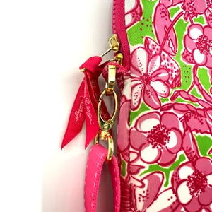 Lilly Pulitzer‎ Monogrammed Pink Green Floral Laptop Carrying Protective Case thumbnail 2