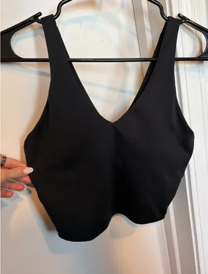 black tank top built in bra Size XS thumbnail 1