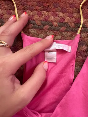 Y2K VICTORIAS SECRET Pink Racerback Slip Dress with Contrast Straps Barbie Elle thumbnail 4