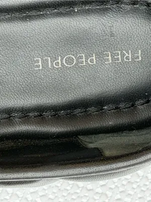 Free People Leather Slip On Ballet Flats Black Women’s Size 10 Round Toe thumbnail 5