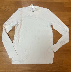 Spanx Zebra Textured Long Sleeve Mock Neck Shapewear Preppy Layering Top XL thumbnail 1