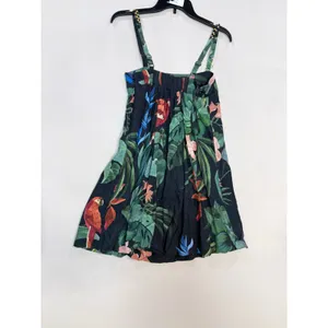 Farm Rio Midnight Macaw Fiesta Black Mini Dress XS thumbnail 6