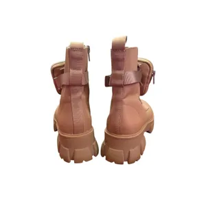 Steve Madden THORAP Platform Combat Boots with Pouch Beige Tan‎ Women's 10 thumbnail 3