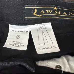 Lawman‎ Black Denim Jeans with Studded Details Sz 3 thumbnail 4