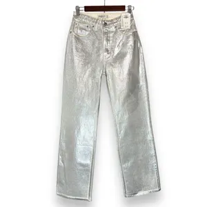 NWT Abercrombie & Fitch Jeans 25 0R High-Rise 90s Curve‎ Love Relaxed Silver thumbnail 4