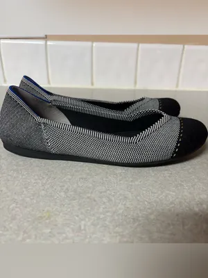 Rothy’s The Flat Gray Mist Captoe Classic Office Minimalist Preppy Ballet Flat 7 thumbnail 4