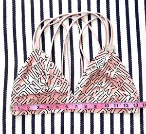 NWOT PINK Victoria’s Secret Logo Bonded Triangle Bralette Medium thumbnail 5