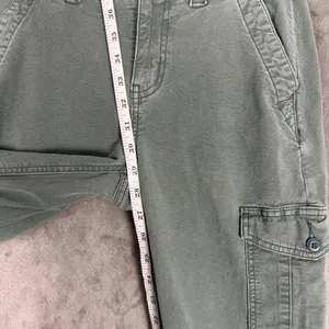 American Eagle Stretch Cargo Pants Women’s 0 Green Utility Y2K Cotton Blend thumbnail 5