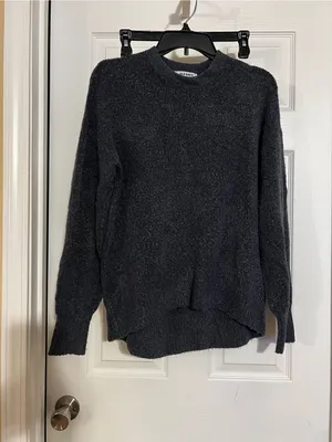 Old Navy Cozy Charcoal Crewneck Sweater thumbnail 2