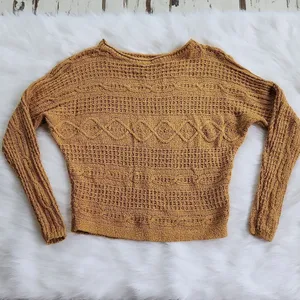 Abercrombie & Fitch marigold yellow‎ knit sweater Extra Small thumbnail 4