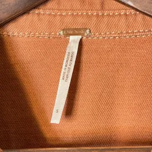 Free People Relaxed Fit Cotton Canvas Jacket Pumpkin TerraCotta Small thumbnail 5