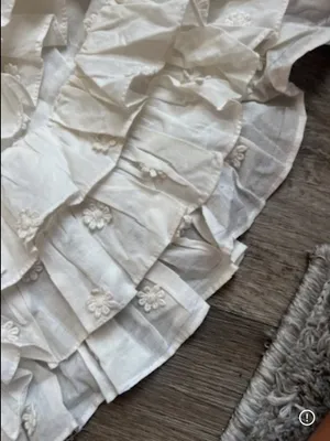 Farm Rio White Ruffled Crop Top XS thumbnail 12