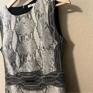 DVF Diane Von Furstenberg Embroidered Snake Print Fitted Dress thumbnail 7