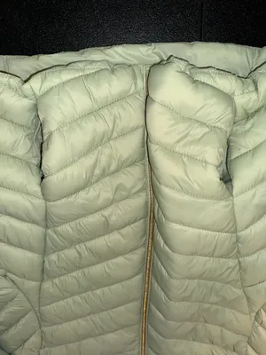 IRIS Women's Sage Green Hooded Puffer Jacket Size L thumbnail 5