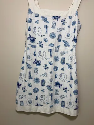 Abercrombie Linen-Blend Wide Strap Mini Dress Coastal Beach thumbnail 3