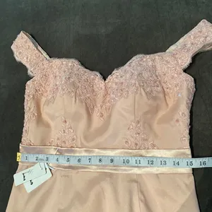 Women’s Full Length Off the Shoulder Party Formal Dress Small Train Size 10 NWT thumbnail 8