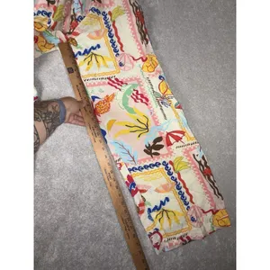 ellison printed‎ flowy wide leg pants fruit resort rayon nylon Pockets m thumbnail 9