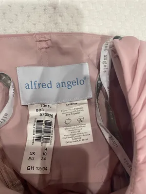 Alfred Angelo Blush Pink Strapless Chiffon Dress thumbnail 5
