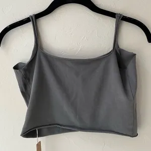 Nwt Rare Skims Raw Edge Cami Tank Top In Gunmetal thumbnail 1