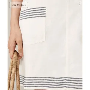 J.Crew Maxine Sailor Stripe Dress Linen A Line White Preppy Retro Resort XS NWT thumbnail 3