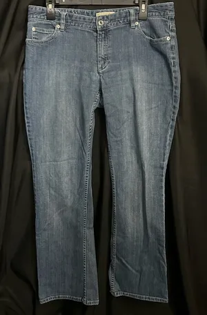 Michael Kors Classic Women's Mid-Rise Bootcut Jeans in Medium Blue SZ 12 thumbnail 1