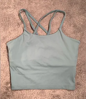 Blogilates strappy cropped tank top blue XS thumbnail 1