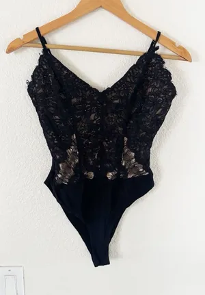 Forever 21 Black Lace Bodysuit‎ thumbnail 1