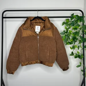 Abercrombie & Fitch Ultra Cropped Mini Puffer Fleece Jacket size Small *FLAWED* thumbnail 3