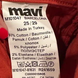 Mavi Women's Orange‎ Barcelona High Rise Wide Leg Jeans Size 25/29 thumbnail 6