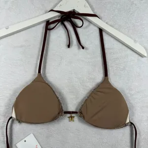 Dippin Daisys Palm Top‎ Brown Gold Metallic Shell Starfish Bikini Top Small NEW thumbnail 8