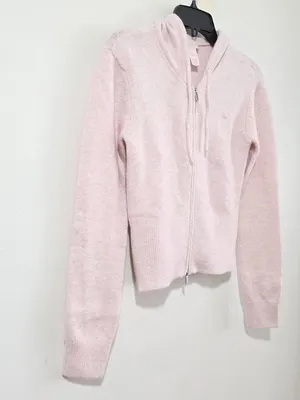 Victoria's Secret PINK Front-Zip Shrunken Sweater Hoodie - Pink Petal - Size M thumbnail 2