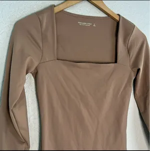 Brown Abercrombie Square Neck Bodysuit thumbnail 2