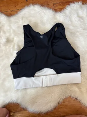 ANTONIO MELANI Black & White Padded Sports Bra thumbnail 6