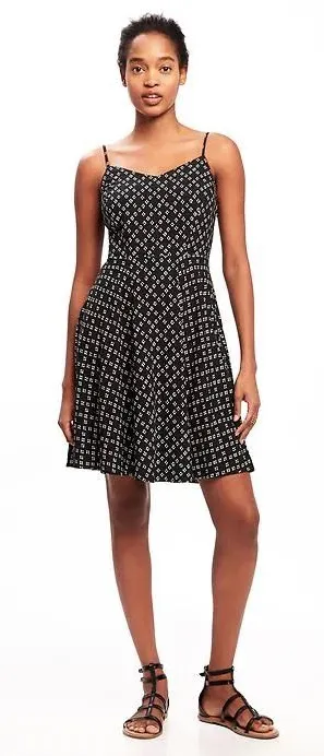 Old Navy Fit & Flare Geo Printed Cami Dress thumbnail 1