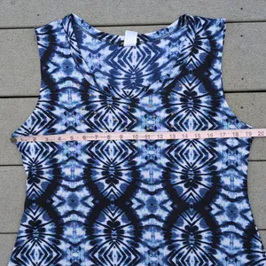 Fig & Blu Sleeveless Tie Dye Tunic Top | Tie Dye Sleeveless Shirt thumbnail 10