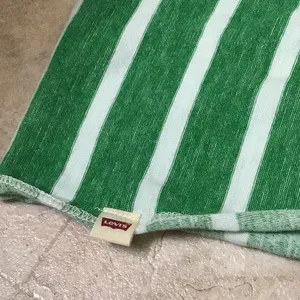 Levi’s Green & White Strip Cotton Infinity Scarf thumbnail 5