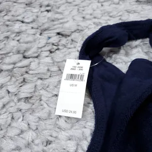 Aerie Offline Recharge Summer Lights Terry Sports Bra Size Medium Navy Blue thumbnail 3