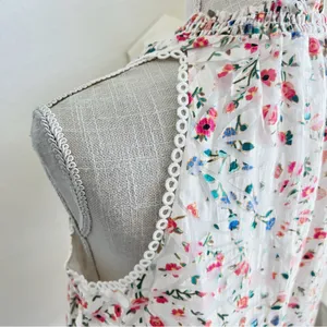 Kate Spade Floral Ruffle Peplum Sleeveless Blouse thumbnail 6