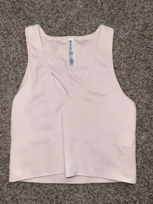 Athleta Tank Top V-Neck Ribbed Crop thumbnail 1