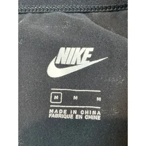 Nike Leggings Size M Black Cotton Logo Detail Mid Rise Stretch Athletic thumbnail 7