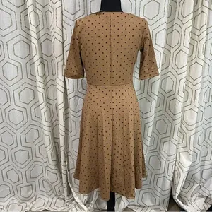 Land's End Women's Fit and Flare Polka Dot Dress XS 2-4 thumbnail 5