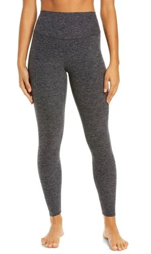 Alo Yoga Alosoft High-Waist 7/8 Heather Gray Highlight Leggings thumbnail 1