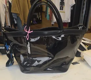Stylish Black Transparent Tote Bag thumbnail 1