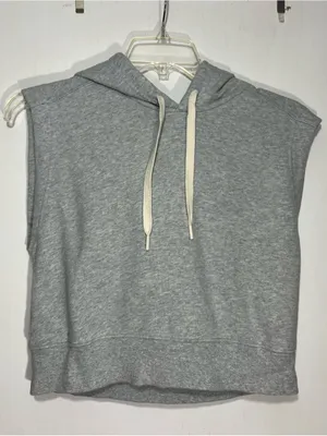 Offline by Aerie Sleeveless Gray Hooded Tank Top size M thumbnail 2