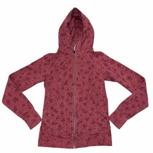 Lululemon Cotton Fleece Pixie Floral So Merlot Redwood Scuba Hoodie Jacket 4 thumbnail 5